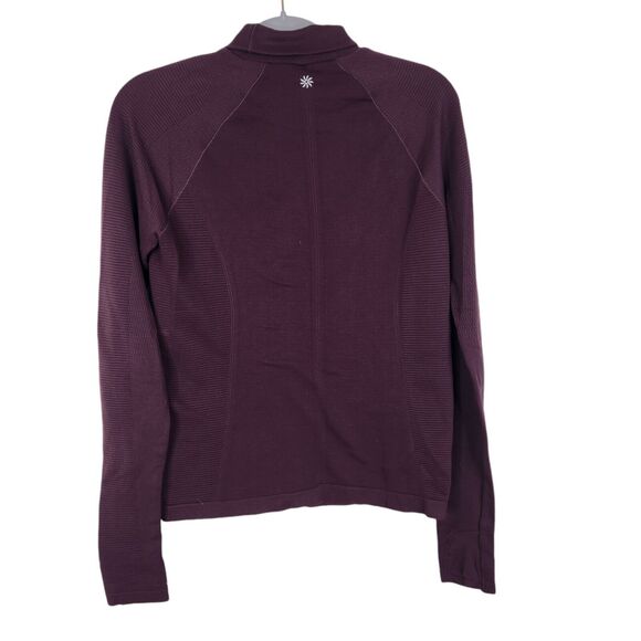 ATHLETA Top Womens Small Spiced Cabernet Flurry Seamless Turtleneck Top Shirt - Picture 6 of 12